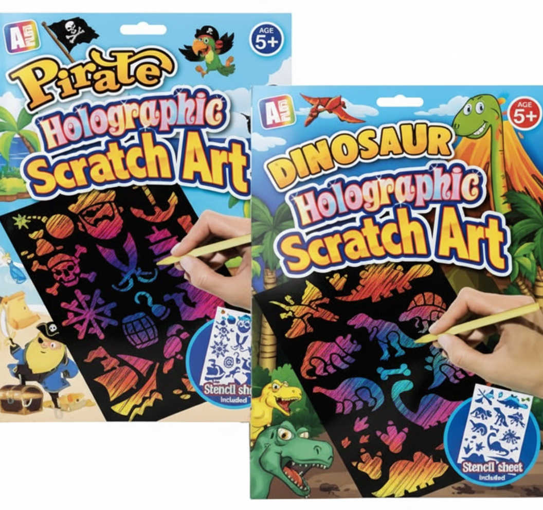 Holographic Scratch Art and Craft Assorted