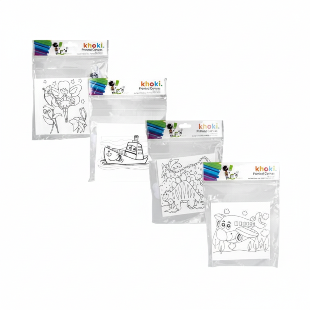 Art and Craft Printed Canvas with Assorted Designs (15 x 15 cm)