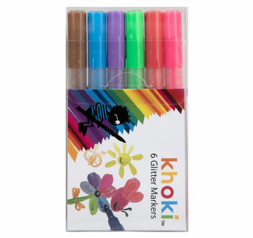 Art and Craft Glitter Markers (6 Pieces)