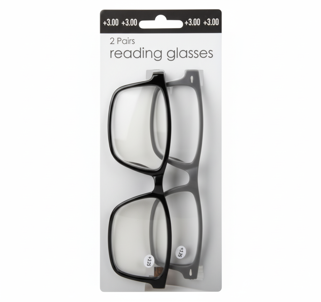 Reading Glasses Twin Packs (Strength +3)