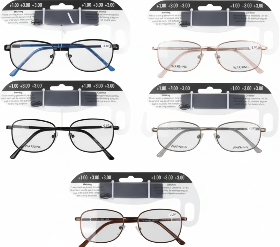 Metal Reading Glasses with Assorted Strength 3