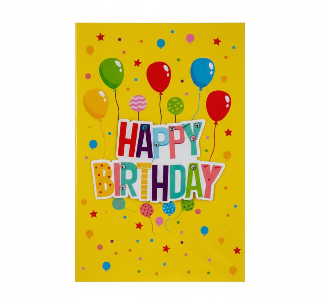 Birthday Card and Envelope 3D