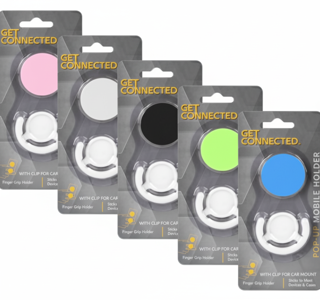 Mobile Phone Pop-Up Holder with Cradle - Various Colours