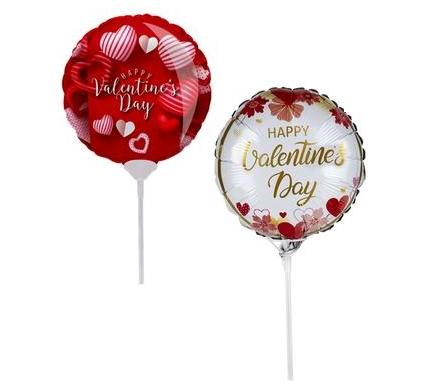 Balloon Air Fill with Stick - Valentines