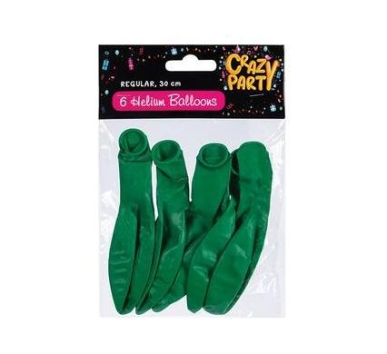 Helium Balloons - 6 Pieces - Green