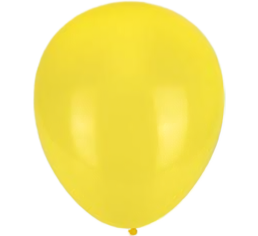 Yellow Helium Balloons - 6 Pieces