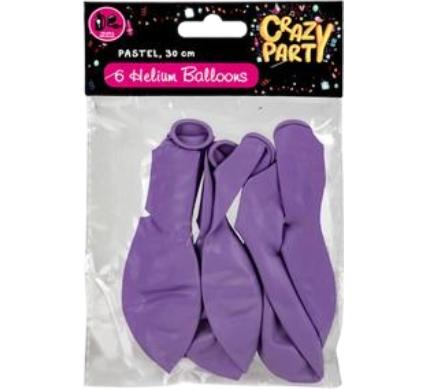 Balloon Helium - 6 Pieces - Pastel Purple