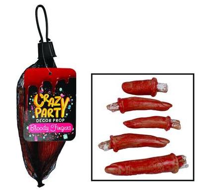 Party Prop Plastic Bloody Fingers