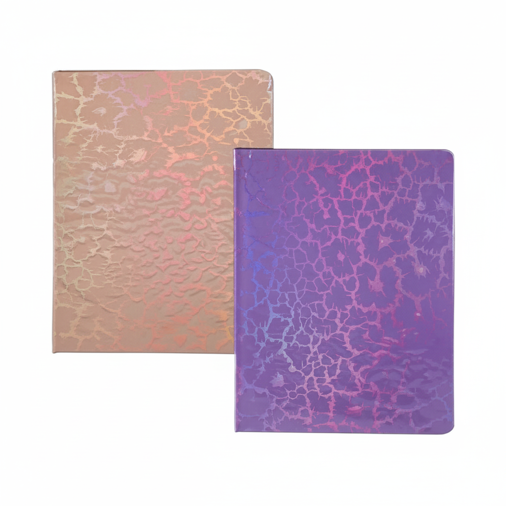 Iridescent Leatherette Novelty Notebook in Various Colours with 70 Pages (A5)