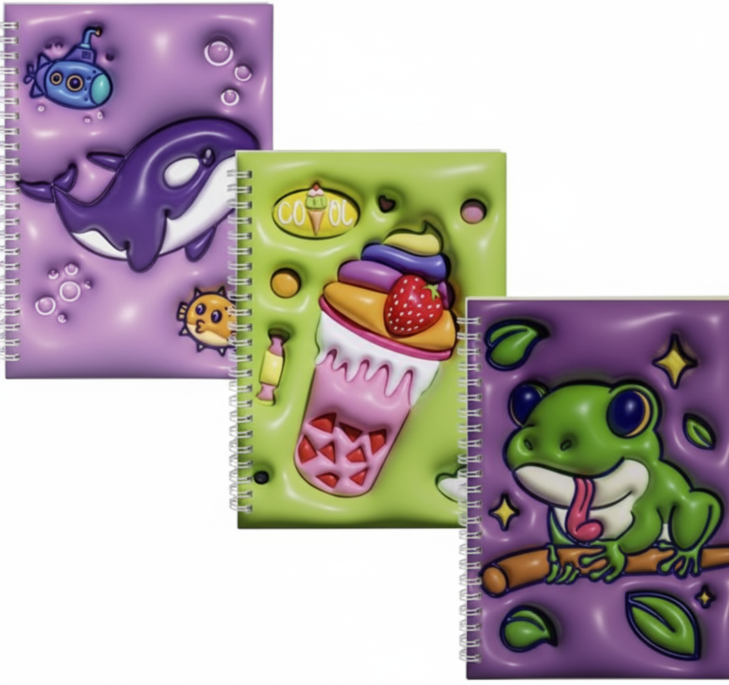 Novelty Notebook Puffy Look A5