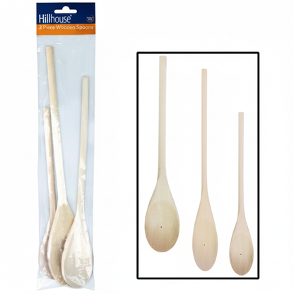 Wooden Mixing Spoons (3-Piece Set)