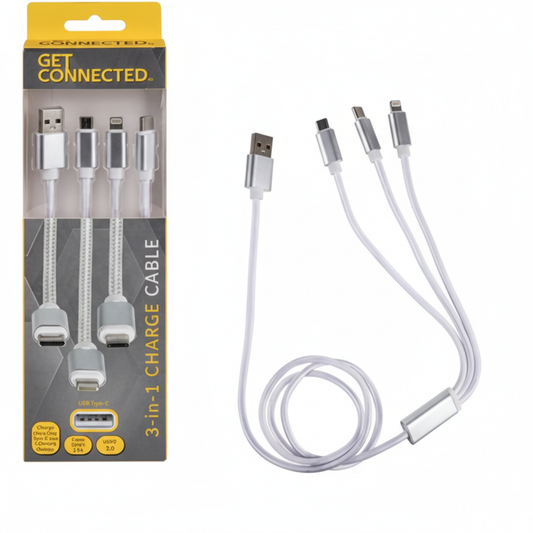Usb Cable 3-In-1 2.0 Amp - 1 Meter
