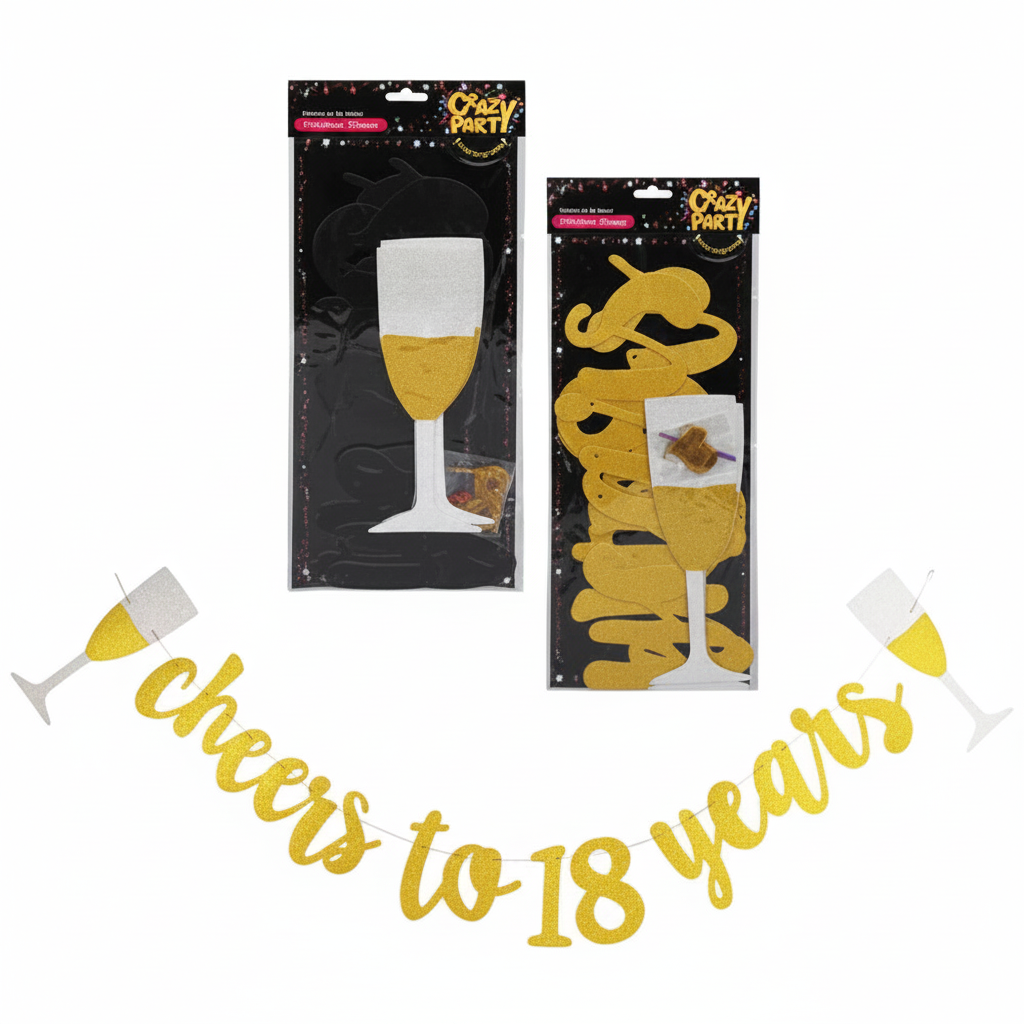 Milestone Party Banner No-18 with Assorted Designs (3 Meter)
