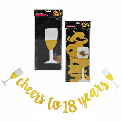 Milestone Party Banner No-18 with Assorted Designs (3 Meter)