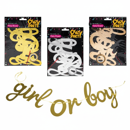 Party Banner for Boy or Girl (2 Meter) - Various Colours
