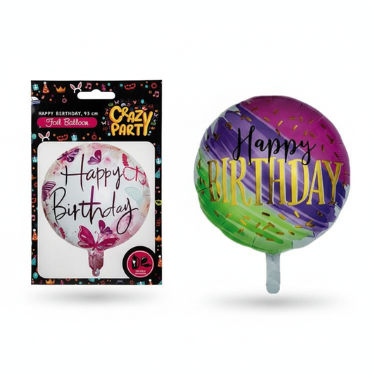 Balloon Helium Round Birthday 45 cm