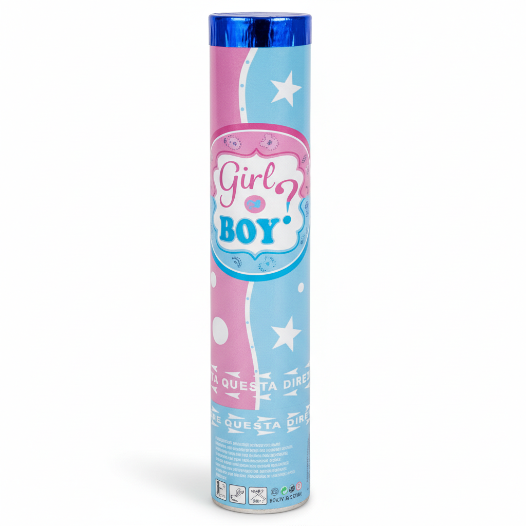 Gender Reveal Confetti Cannon - Blue