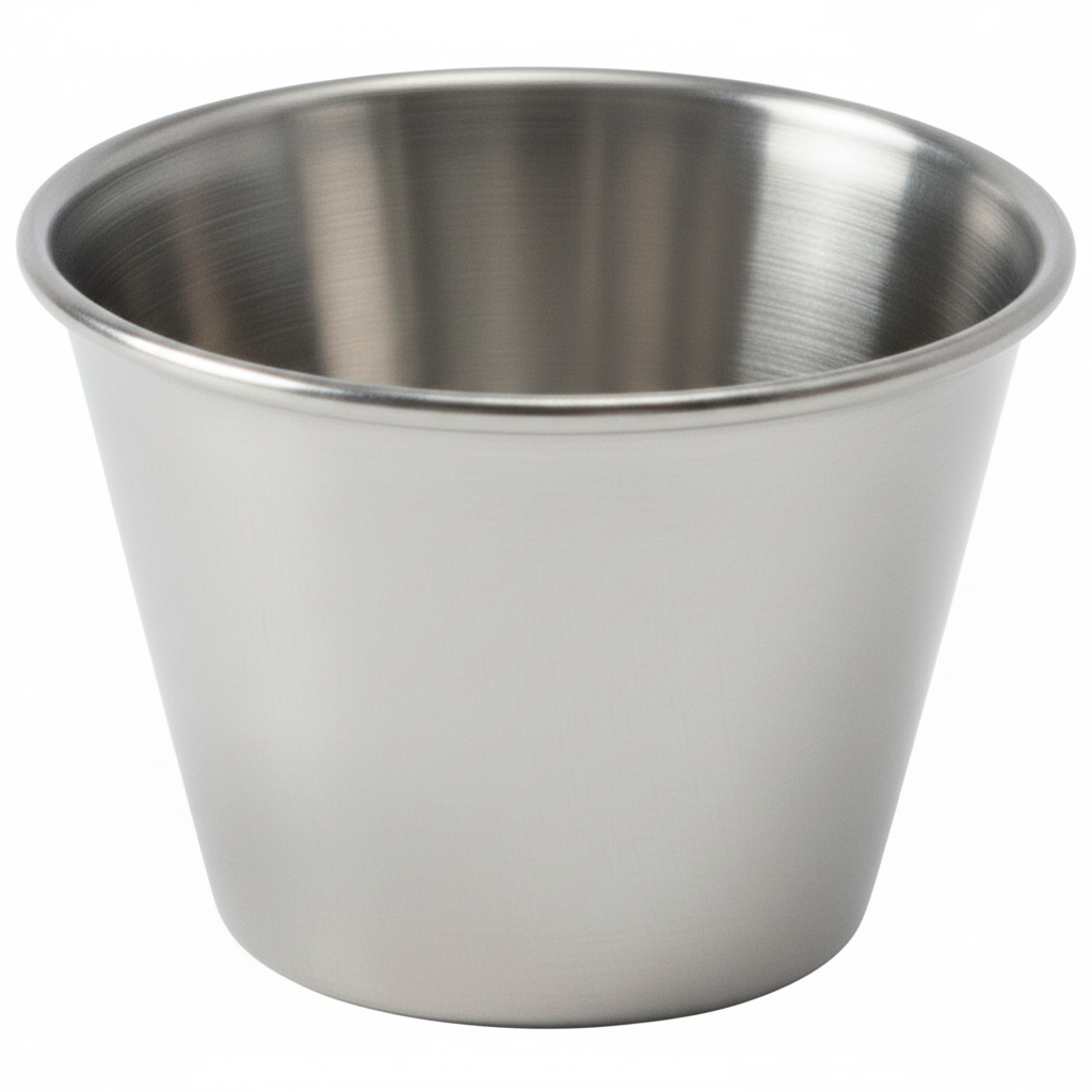 Stainless Steel Dipping Bowls, Bulk Pack of 6 (6 cm x 3.8 cm)