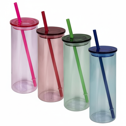 Glass Drinking Bottle Straw 460 ml