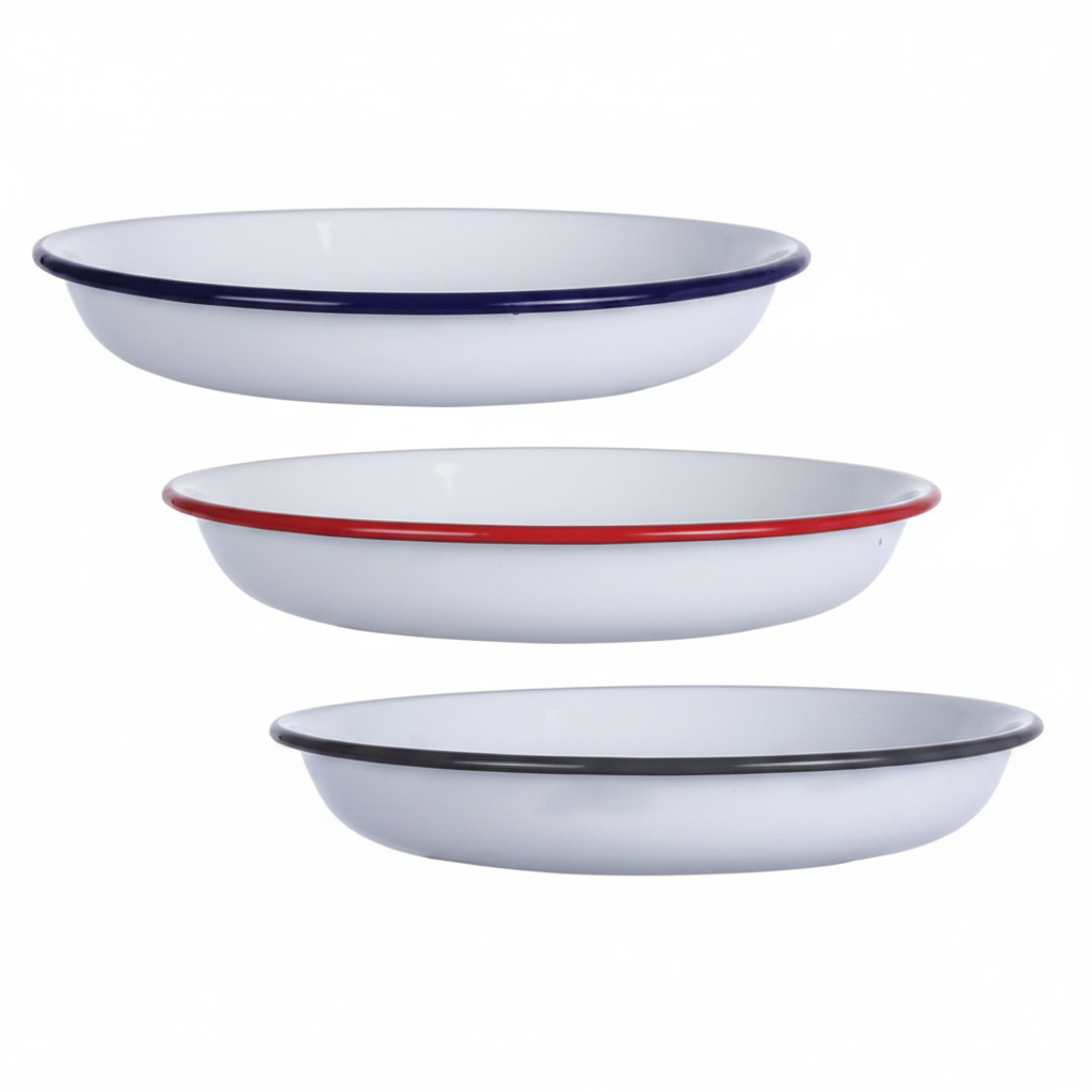 Enamel Pasta Plate in Various Colours (24 cm)