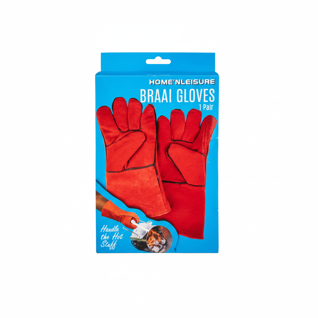 Leather BBQ Glove 34 cm in Gift Box