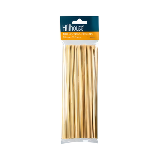 Bamboo Skewers, Bulk Pack of 10 with 100 Pieces (2.5 mm x 20 cm)