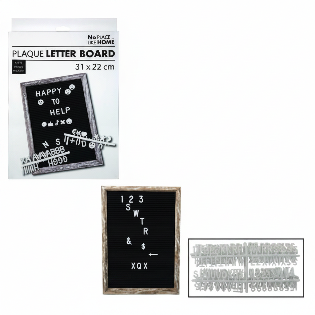 Plastic Letter Board with 292 Letters (31 cm x 22 cm)