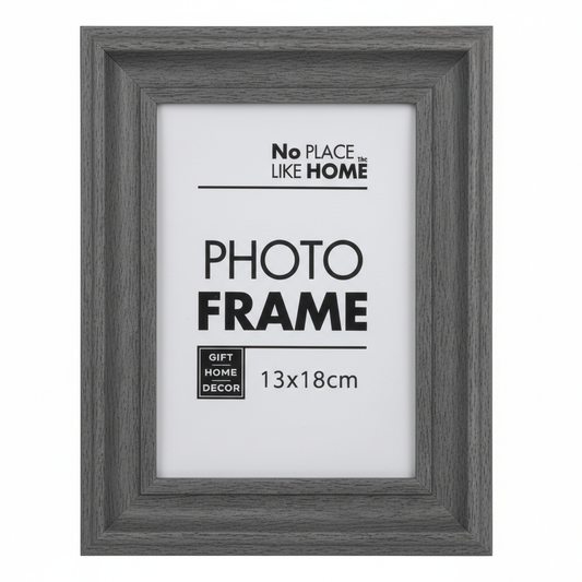 Plastic Picture Frame 13x18 cm Charcoal Grey. Glass Front.