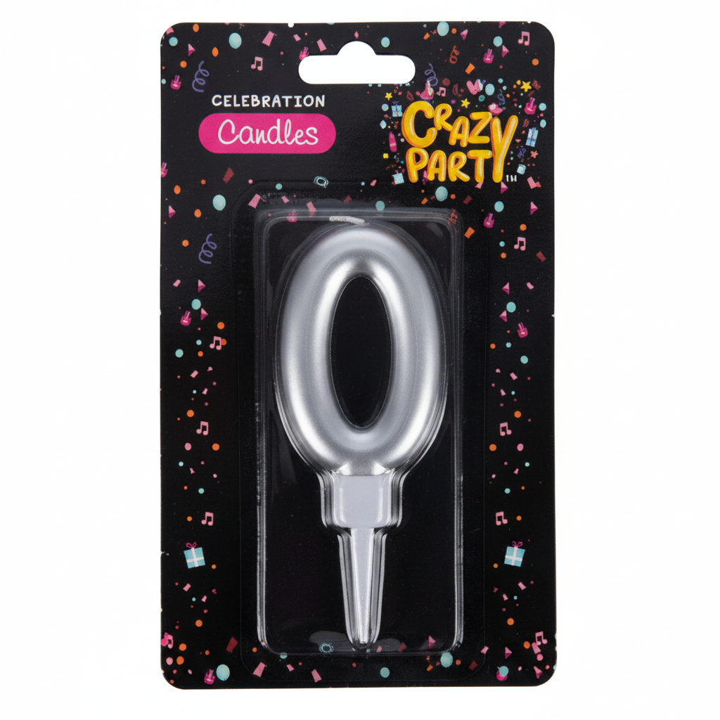 Birthday Candles - Foil Number 0 (Large)