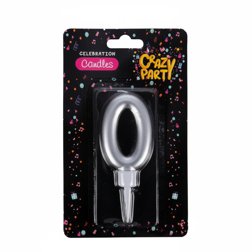 Birthday Candles - Foil Number 0 (Large)