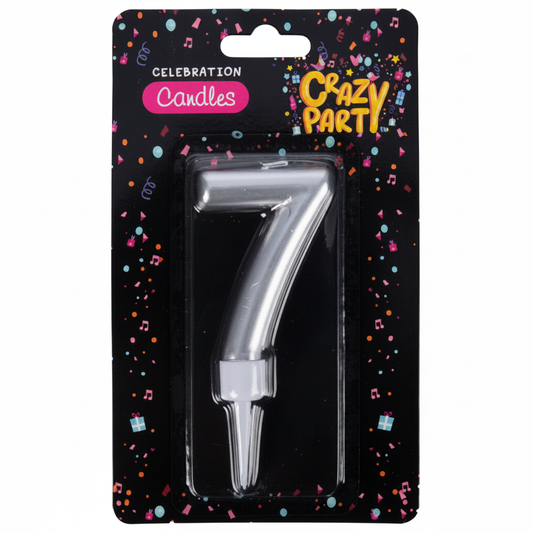 Birthday Candles with Foil Number Seven (Large)