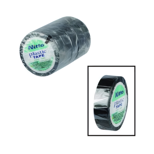 Insulation Tape Nitto Black - Bulk Pack of 5 Rolls - 18mm x 20m