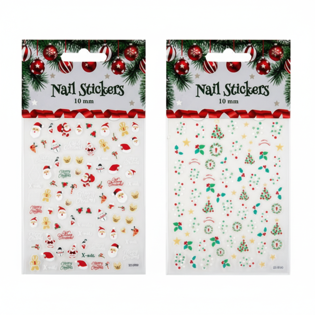 Christmas Dress Up Nail Stickers 5 - 10mm Each