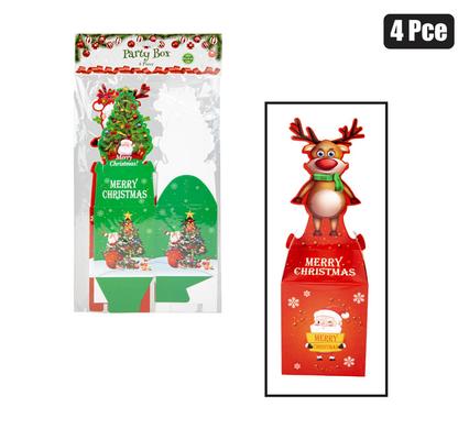Christmas Sundry Party Boxes - 4 Piece Set (18 cm x 8 cm)