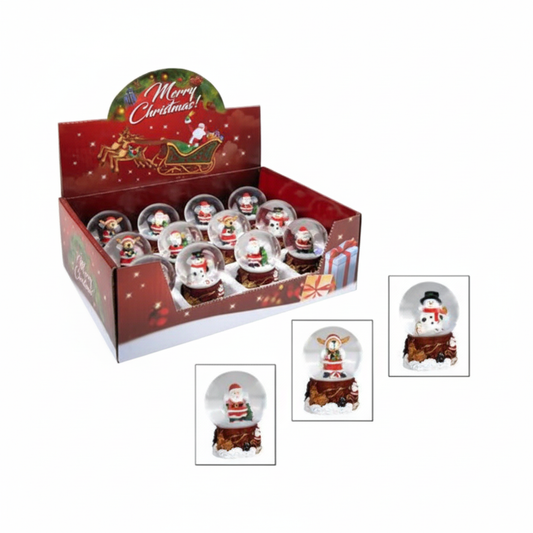 Christmas Table Decoration Snow Globe - Assorted - 6.3 cm