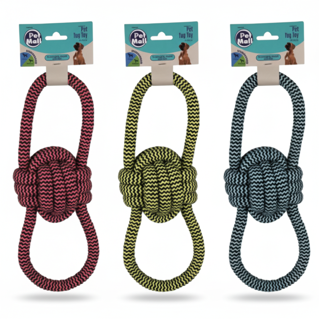 Pet Dog Tug Toy String Double Loop 33x10 cm
