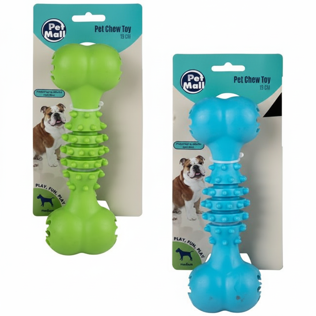 Rubber Dog Bone for Treats with Food Container (13 cm)