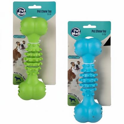 Rubber Dog Bone for Treats with Food Container (13 cm)