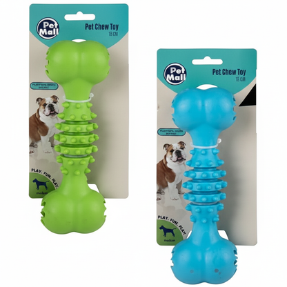 Rubber Dog Bone for Treats with Food Container (13 cm)