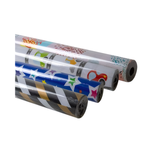 Gift Wrap, Patterns - 70 cm x 5 m - Assorted Designs