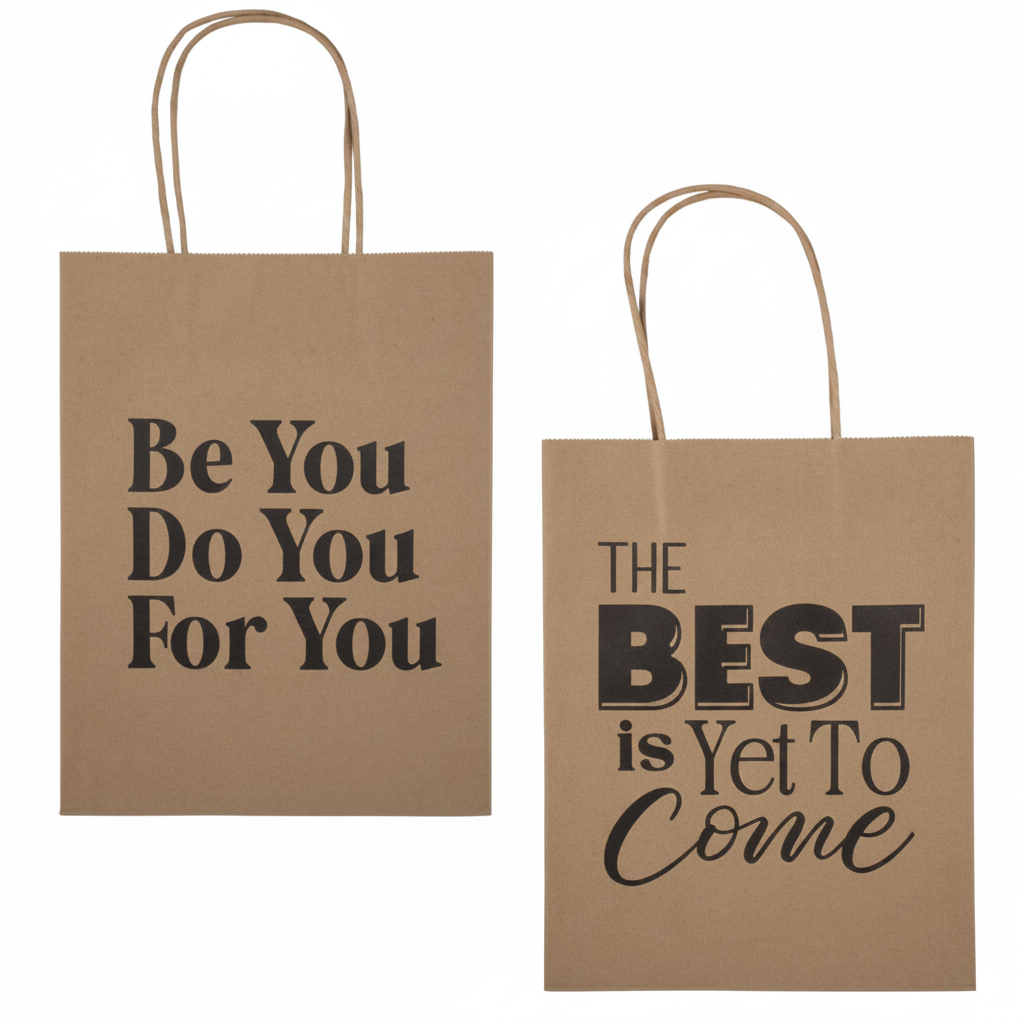 Gift Bag with Wording in Assorted Designs, Medium (18 x 23 cm)