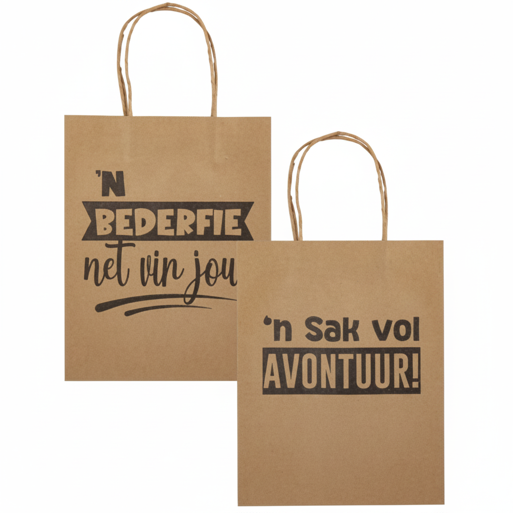 Gift Bag with Afrikaans Wording in Assorted Designs, Medium (18 x 23 cm)