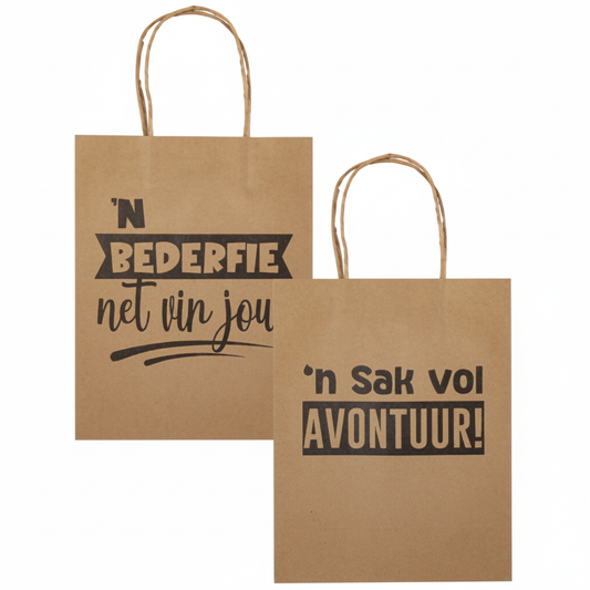 Gift Bag with Afrikaans Wording in Assorted Designs, Medium (18 x 23 cm)