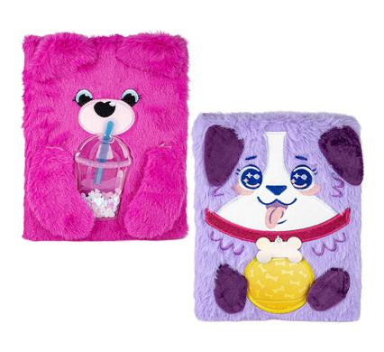 Plush Notebook with Assorted Designs and 100 Sheets of 70 gsm Paper (A5)