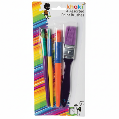 4 Piece Artist Brush Set with Large Brushes
