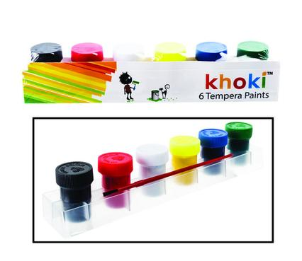 Washable Tempera Paints (6 Pack) - Assorted Colours