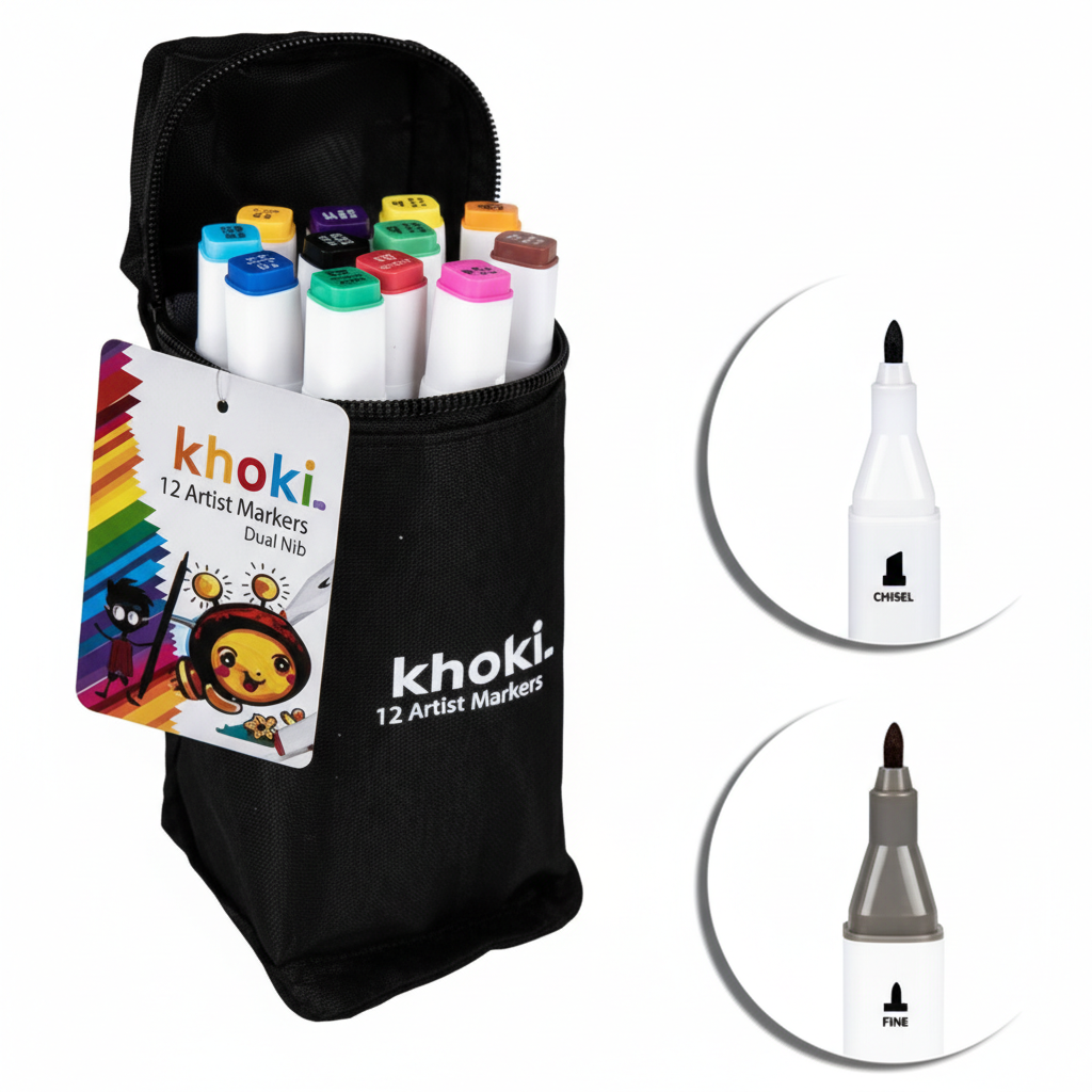 Arts & Craft Dual Nib Artist Markers 12pc