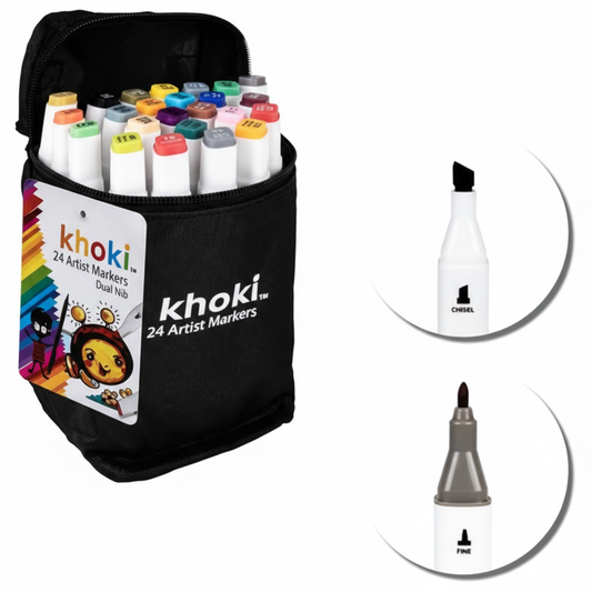 Arts & Craft Dual Nib Artist Markers 24pc
