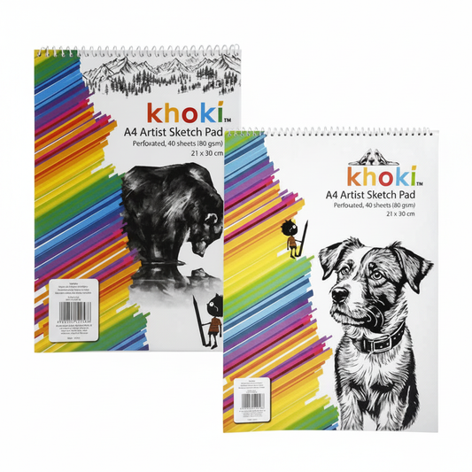 Arts and Craft Sketch Pad with 40 Perforated Pages and Assorted Designs (A4)