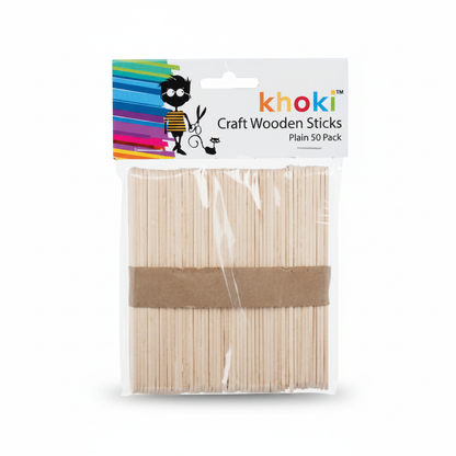 Plain Wooden Lolly Sticks, 50 per pack (11 x 8 cm)